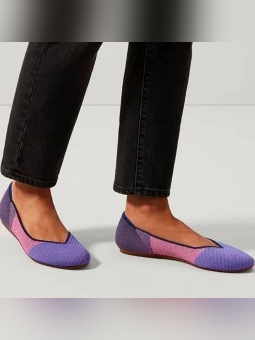 Rothy's The Flat In Lilac Metallic, Size 8